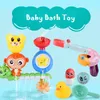 Bath Toys Baby Cartoon Monkey Classic Shower Toy Marble Race Run Track Kids Room Play Water In Education Kid 230307
