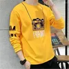 Men's T Shirts Men's T-shirt Long-sleeved Korean Version Of The Trend Wild Casual Shirt Youth Boys Take Clothest