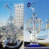 Nouveau bécher bong Hookahs recycleur plates-formes pétrolières verre épais bongs pipe à eau accessoires pour fumer dab rigs Pommeau de douche Diffuseur avec joint de 14mm