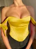 Женские танки Camis insta y2k Satin Women Women Bangage Tops Sleeveless Summer Skex Sexy Elegant Vintage Corset нерегулярная женская одежда 230307