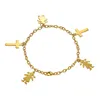 Charm Bracelets High Quality Stainless Steel Bracelet Anklet Fashion Exquisite Gold Color Ladies Plus Large Pendant Jewelry Gift