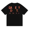 Gallery Depts T Shirts 디자이너 티셔츠 캐주얼 남자 여자 Tees 손으로 그린 ​​잉크 스플래시 낙서 낙서 느슨한 짧은팔 원형 목 의류 아시아 크기