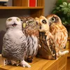 Plush Dolls 1pc 50cm Simulation Plush Owl Sleeping Pillows Soft Stuffed Animals Eagle Cushion Sofa Decor Cartoon Bird Toys For Kids Gift 230307