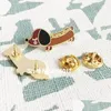 Pins broches 100 stcs aangepaste badges wiener teckel hondengy email pinnen en broche 30 mm cool diggity schattige hond revers pin pin metaal cra dhpzp