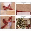 Kerstdecoraties Promotie! Boomrok 48 inch jute rode geruite ruche trim rokken voor x'mas