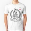 Herr t shirts buddha blommor män t-shirt mjuka bekväma toppar t-shirt tee skjorta kläder buddhism zen asiatisk buddhabubba bild