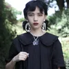 Ketens hangzhi 2023 Koreaanse zoete grote transparante vlinder hanger punk titanium stalen link ketting ketting voor vrouwen sieraden1