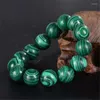 Strand charm unisex yoga pärlstav armband högkvalitativ naturlig malachite sten pärlor universum rosenkrans för kvinnor män smycken gåva