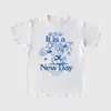 Women's T Shirt It's a Day Graphic Printing Positive Unisex T shirts Short Sleeve Loose Cotton Summer Aesthetic Tees Crewneck Casual Shirts 230306