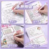 Highlighters Zoecor Kawaii Handboek Marker Bloemen Lijnvormige Highlighter Pen Roller Tip Curve Liner Journaling Creative Tekening briefpapier J230302