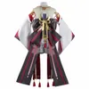 Anime Costumes Genshin Impact Yae Miko Cosplay Come Guuji Yae Fancy Dress Pełny zestaw mundur strój Perukę Buty na nakrycia głowy Suit Z0301