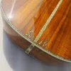 Custom AAAAA solid KOA wood acoustic guitar and solidback side real abalone binding all over ebony wood fretboard/bridge