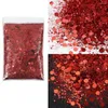 Nail Glitter Sequins 1 Bag Delicate Thriedimensional Lightweight holografiska mousserande naglar för salong