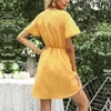 Casual Dresses Luxury Women's Dress Spring Fashion Pleated Mid Length Slim midje Polka Dot Elegant For Women 2023