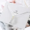 Pendant Necklaces Todorova Vintage Water Drop Shaped Opal Necklace Cherry Blossom Branch Leaves Chokers For Women Jewelry