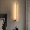 Wall Lamp Study Light Luxury All Copper Long Strip American Minimalist Decorative Po Living Room TV Background Free