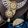 Orecchini di collana set Kellybola Dubai Africano 4 pezzi di bracciale fiore di lusso set di anelli di moda per le donne bijoux femme