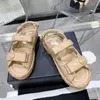 News Designer Luxury Classic Roman Beach Nylon Sandals Women Fashion Leather Rope Slifors Slifors Summer Summer Lady Platform Outdoor Piattaforma piatta sandalo Sports Dimensioni 40