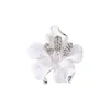 Brooches Fashion Rose Flower Enamel Women For Wedding Scarf Bouquet Brooch Pins Luxury Rhinestone Jewelry