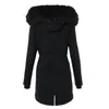 Damesjassen Dames Winterkleding Dagelijkse jas reverskraag Lange mouw Jacket Vintage Dikke Warm Hooded