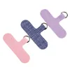 Sangles de téléphone portable Charms 2pcs Sangle Lanière Tab Joint Pour Mobile Universel Remplacement Tether Denim Tissu Patch Clip Snap Corde Cordon Carte