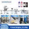 Zonesun Automatische korrelproductielijn Weeg om noten te vullen bonen korrelzaad deeltjesflessen verpakkingsmachine zs-fal180x10