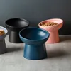 Dog Bowls Feeders Cat Nordic Style Food Water Bowl Pet Animal Ceramic Eating Rishes High Foot Raked Puppy Cats Matte Elevated 230307