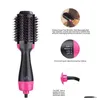 Hair Brushes One Step Volume Adjusting Dryer And Salon Air Paddle Modeling Brush Anion Generator Straightener Curler Curling Comb Dr Dh2K8