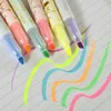 Highlighters 6 pcspack Double Head With Aroma Cute Cat Dog Drawing Color Highlighters Promotional Markers Gift Stationery J230302