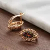 Boucles d'oreilles Grier Fashion Zircon naturel Boucles d'oreilles Gemmes multicolores Cadeau de fiançailles Femmes Boho Bijoux Mariage Quotidien Beaux Cadeaux