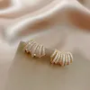 Charm ny utsökta lyxiga zirkon små örhängen för sexig kvinna mode koreanska smycken minimalistiska partiflickans ovanliga örhängen G230307