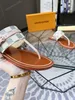 2023 Double letter Designer Slides Mens Women Slippers Summer Sandals Beach Slide Flat7136096