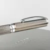 Gel pennen luxe kwaliteit metaal zwart grijze bedrijfskantoor rollerbal pen 05 mm nib zilveren clip rollerball pen kantoor schoolbenodigdheden j230306