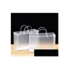 Sacchetti di imballaggio Borsa in pvc Pubblicità Negozio di articoli da regalo Borsa Pp Plastica smerigliata trasparente Drop Delivery Office School Business Industrial Dhz2E