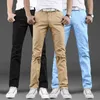 Herrenhosen 2022 Frühling Herbst neue Freizeithosen Männer Baumwolle Slim Fit Chinos Modehose Männliche Markenkleidung 9 Farben Plus Size 2838 Z0306