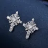 Boucles d'oreilles à tige DE149 classique mode belle 4A Zircon croix oreille fille cadeau fête Banquet femmes bijoux 2023