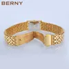 Womens Watches Berny Gold for Women Lust Wristwatch Waterproof Golden Golden Clock Stainless Steel Fashion Ladies 230307