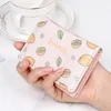 Wallets Pursa feminina de estilo curto japonês e coreano Cartimo de três vezes pequeno cartão fresco de grande capacidade para aluno de grande capacidade Carteira zero