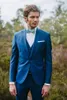 Herrkräkter designer mäns kostym toppade lapel blazer en knapp bröllop manlig tuxedos smal fit brudgum slitage 3 stycken prom jacka västbyxor