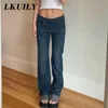 Damenjeans Vintage-Ästhetik Hohe Taille Damenmode Famale Kleidung Lässige gerade Hosen Denim Streetwear Bequeme Hose 230306