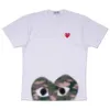 T-shirt di Designer TEE MENS CDG COM DES GARCONS Big Hearts T-shirt T-shirt White Women