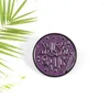 Broches espace magique Swish Flick émail violet rond étoilé épinglette école mâle assistant Badge bijoux cadeau pour ami