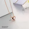 Anhänger Halsketten Herz Halskette Für Frauen Einfache OL Stil Rose Gold Farbe Party Hochzeit Geschenk Top Qualität ZYN099 ZYN100