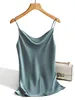 Damestanks Camis Satin Silk Tank Tops vrouwelijke zomer sexy riem basistic spaghetti riem tops vrouwen mouwloze camisole camis vest zwart wit 230306