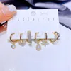 Boucles d'oreilles créoles MIGGA 6 pièces Zircon cubique étoile coeur goutte d'eau ensemble pour femmes couleur or bijoux de luxe