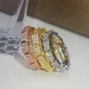 Buigari Serpentine Series Designer Ring for Woman Diamond Gold Plated 18k Högsta Counter Quality Classic Style Smycken Luxury Exquisite Gift 034