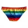 Мужские купальные костюмы радужные цвета мини-трусы Mens Thong Super Sexy Sexy Gay Swim Underwear Tanga Bouck Sumcin