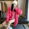 designer hoodies balencigs men's sweaters Paris home's versatile new fashion letter jacquard knitting cardigan sweater coat female shows thin and loose shirts XQMT