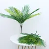 Fleurs décoratives 9 têtes faux Chrysalidocarpus Lutescens feuille de palmier simulé plante verte ameublement décoration scène de mariage en plein air