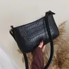 Torby wieczorowe mody kobiety torebki messenger torebki swobodne solidne retro aligator wzór ramię na ramię skórzana crossbody 20#73